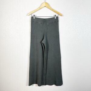 Free People Beach Boho Picnic Sweater Knit Crop Flare Lounge Pants Green Small